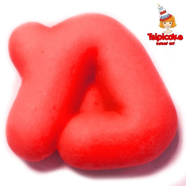 אותיות מבצק סוכר בצבעים- מ'