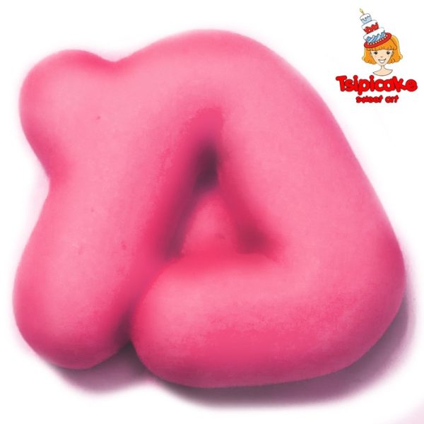 אותיות מבצק סוכר בצבעים- מ'