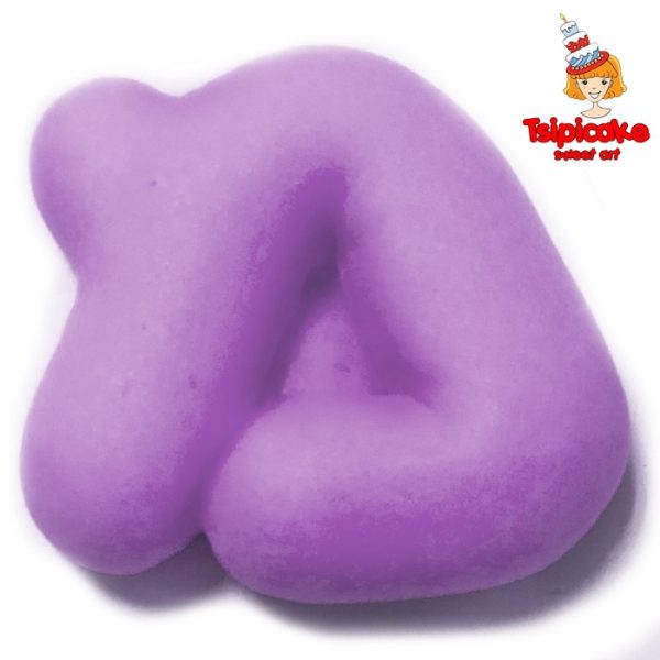 אותיות מבצק סוכר בצבעים- מ'