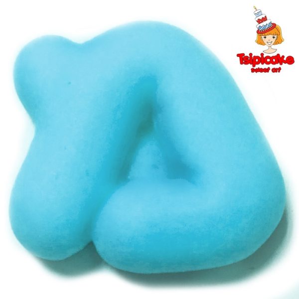 אותיות מבצק סוכר בצבעים- מ'