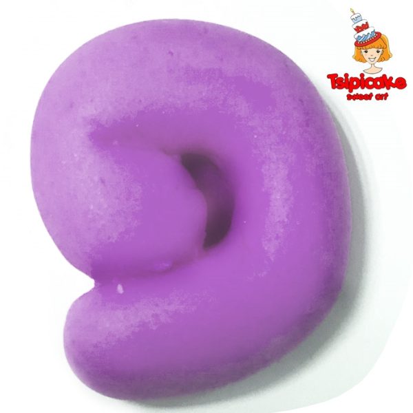 אותיות מבצק סוכר בצבעים- פ'