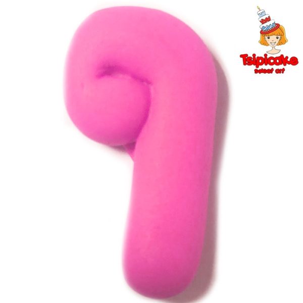 אותיות מבצק סוכר בצבעים- ף'