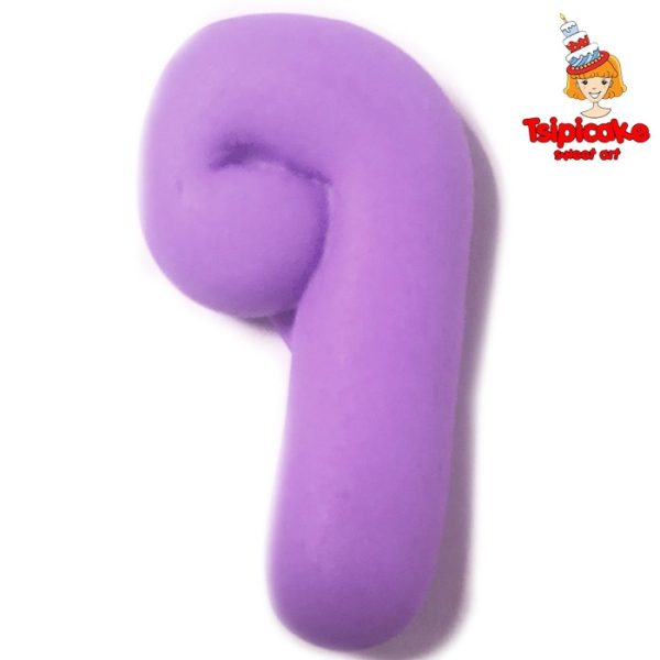 אותיות מבצק סוכר בצבעים- ף'