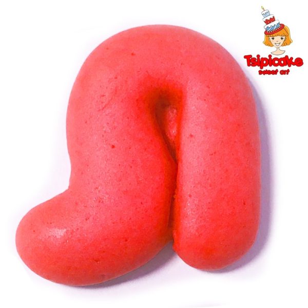 אותיות מבצק סוכר בצבעים- ת'