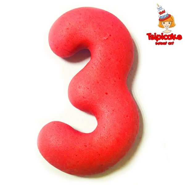 מספרים מבצק סוכר בצבעים- 3