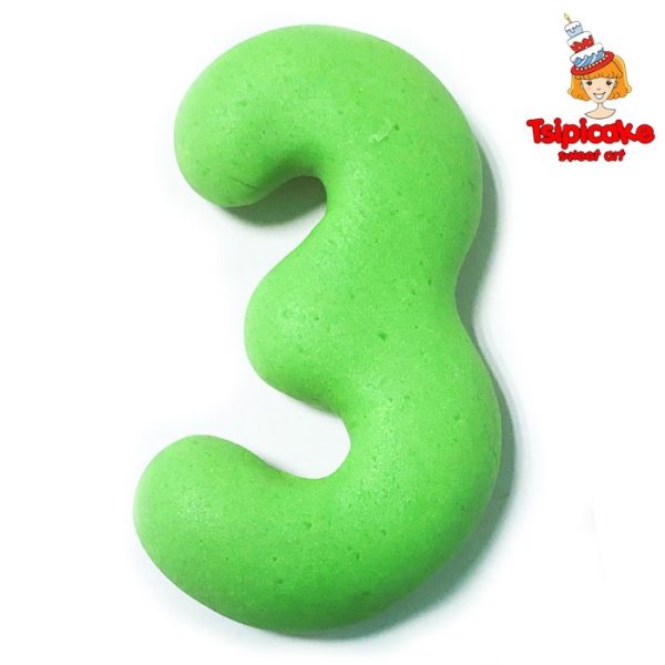 מספרים מבצק סוכר בצבעים- 3