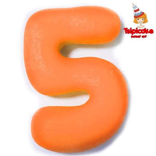 מספרים מבצק סוכר בצבעים- 5