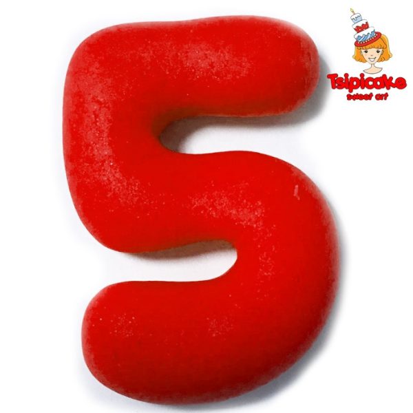 מספרים מבצק סוכר בצבעים- 5