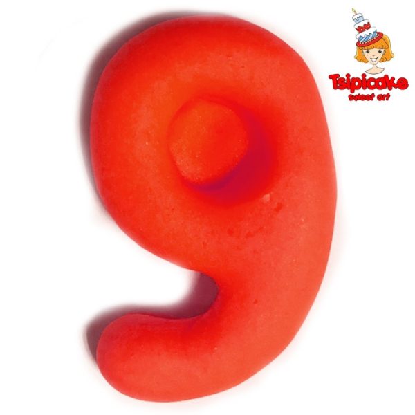 מספרים מבצק סוכר בצבעים- 9