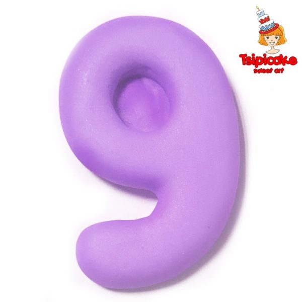 מספרים מבצק סוכר בצבעים- 9