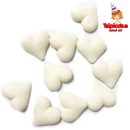 מיני לבבות מבצק סוכר- לבן