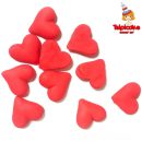 מיני לבבות מבצק סוכר- אדום