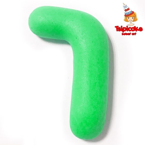 אותיות מבצק סוכר בצבעים- ך'