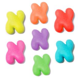 אותיות מבצק סוכר בצבעים- א'