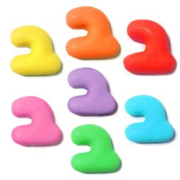 אותיות מבצק סוכר בצבעים- ב'