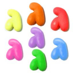 אותיות מבצק סוכר בצבעים- ג'