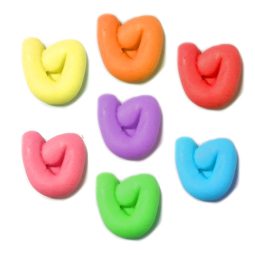 אותיות מבצק סוכר בצבעים- ט'