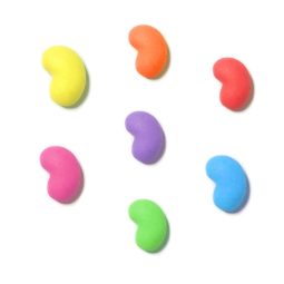 אותיות מבצק סוכר בצבעים- י'