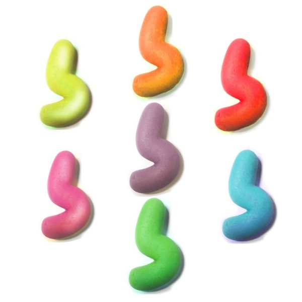 אותיות מבצק סוכר בצבעים- ל'