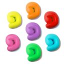 אותיות מבצק סוכר בצבעים- פ'