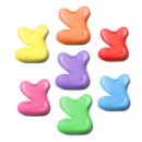 אותיות מבצק סוכר בצבעים- צ'