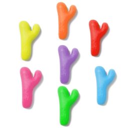 אותיות מבצק סוכר בצבעים- ץ'