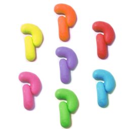 אותיות מבצק סוכר בצבעים- ק'