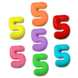 מספרים מבצק סוכר בצבעים- 5