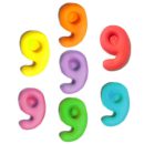מספרים מבצק סוכר בצבעים- 9