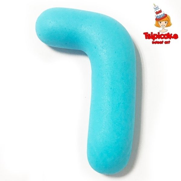 אותיות מבצק סוכר בצבעים- ך'