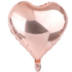 בלון הליום לב רוז גולד