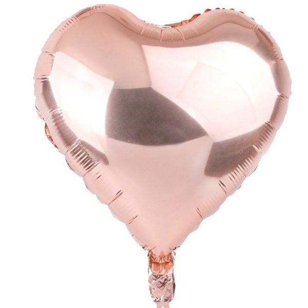 בלון הליום לב רוז גולד