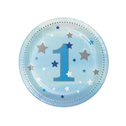 צלחות קטנות כוכב קטן כחול - גיל שנה