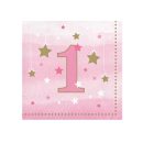 מפיות קטנות כוכב קטן ורוד- גיל שנה