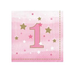 מפיות קטנות כוכב קטן ורוד- גיל שנה