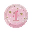 צלחות קטנות כוכב קטן ורוד - גיל שנה