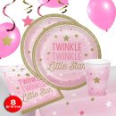 חבילת יום הולדת כוכב קטן ורוד 8 מוזמנים