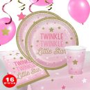 חבילת יום הולדת כוכב קטן ורוד 16 מוזמנים