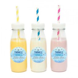 מדבקות עגולות לעיצוב כוכב קטן כחול