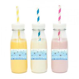 מדבקות מלבניות לעיצוב כוכב קטן כחול