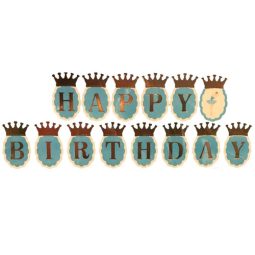 שרשרת תלייה happy birthday כתר תכלת