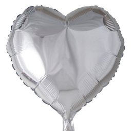 בלון הליום לב כסף