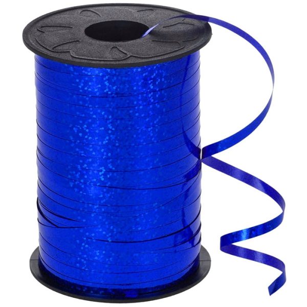 גליל סרט לבלונים - כחול מטאלי