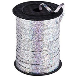 גליל סרט לבלונים - כסף מטאלי