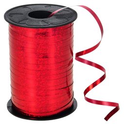 גליל סרט לבלונים - אדום מטאלי