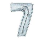 בלון מיילר כסף נוצץ לניפוח עצמי - 7