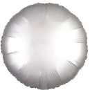 בלון הליום עגול כסף - כרום