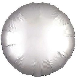 בלון הליום עגול כסף - כרום