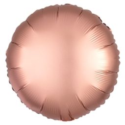 בלון הליום עגול רוז גולד - כרום
