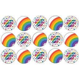 דף לקאפקייקס צבעי הקשת 1